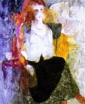 Girl in Black Silk Skirt