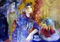 Woman Wearing a Golden Crown