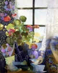 Geraniums by a Window