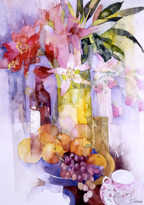Still Life with Grapes & Oranges print
