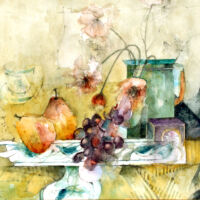 Yellow Pears & Sunshine - Watercolour & Graphite Pencil - 25 x 34 cm - £350