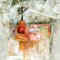 A Patchwork Cloth - Watercolour & Graphite Pencil - 42 x 35 cm - £1,500 a-patchwork-cloth