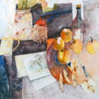 Slices of Golden Apples - Watercolour & Mixed Media -42 x 37 cm - £1,500 slices-of-golden-apple