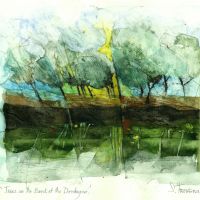 Trees on the Bank at the Dordogne - Watercolour & Oil Pastel 27 x 35 cm Trees on the Bank at the Dordogne