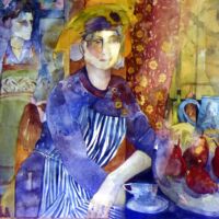 Woman Wearing a Golden Crown